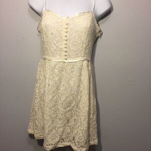 Forever 21 Ivory Lace Midi dress. Small Petite